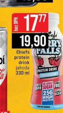 Chiefs FALLS Diprotein drink jahoda 330 ml