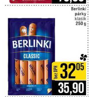 Berlinki párky klasik 250 g 