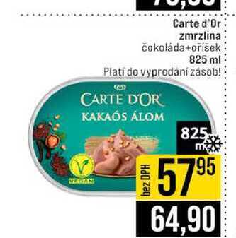 Carte d'Or zmrzlina čokoláda+oříšek 825 ml