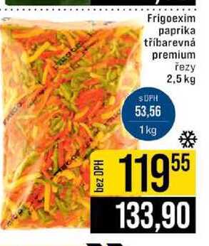 Frigoexim paprika tříbarevná premium řezy 2,5 kg 