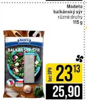 Madeta balkánský sýr různé druhy 115g