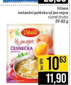 Vitana instantní polévka už jen vejce různé druhy 22-62 g 