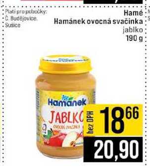 Hamé Hamánek ovocná svačinka jablko 190 g