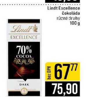 Lindt Excellence čokoláda různé druhy 100 g