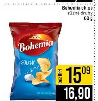 Bohemia chips různé druhy 60 g