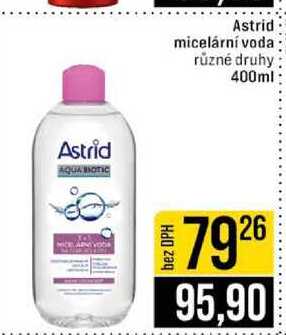Astrid micelární voda různé druhy 400ml 