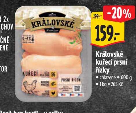 Královské kuřecí prsní řízky 1 kg