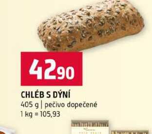 CHLÉB S DÝNÍ 405 g pečivo dopečené