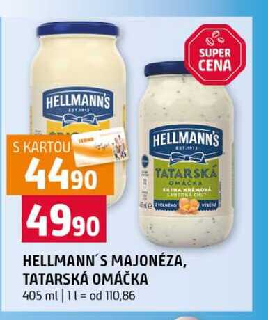 HELLMANN'S MAJONÉZA, TATARSKÁ OMÁČKA 405 ml
