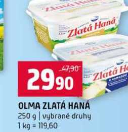 OLMA ZLATÁ HANÁ 250 g vybrané druhy 