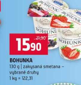 BOHUNK 130 g zakysaná smetana vybrané druhy 