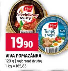 VIVA POMAZÁNKA 120 g vybrané druhy 