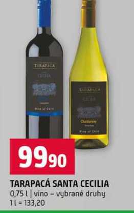 TARAPACÁ SANTA CECILIA 0,75l vino vybrané druhy