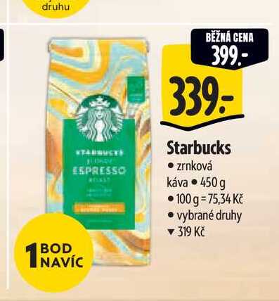 Starbucks zrnková káva 450g