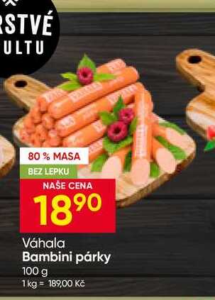 Váhala Bambini párky 100 g