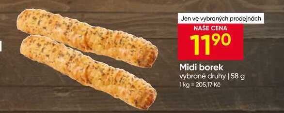 Midi borek vybrané druhy 58 g 