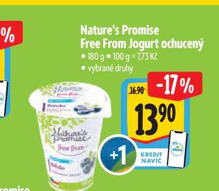 Nature's Promise Free From Jogurt ochucený 180 g