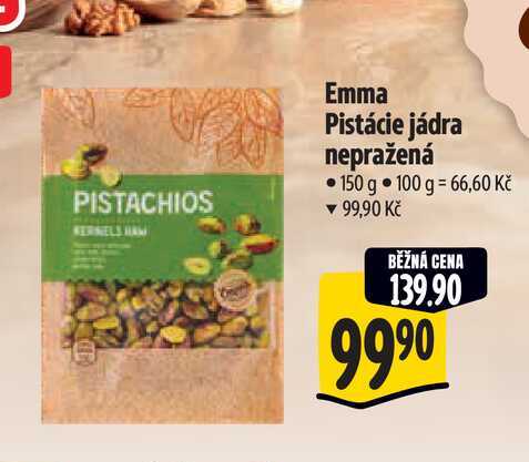   Emma Pistácie jádra nepražená 150 g 