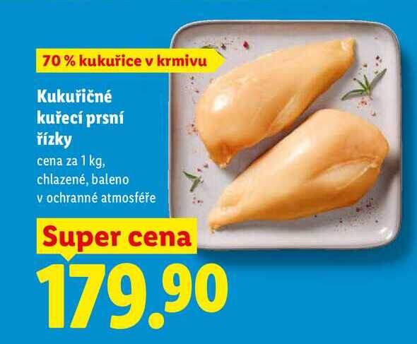 Kukuřičné kuřecí prsní řízky, cena za 1 kg