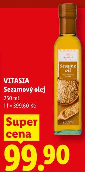 VITASIA Sezamový olej, 250 ml