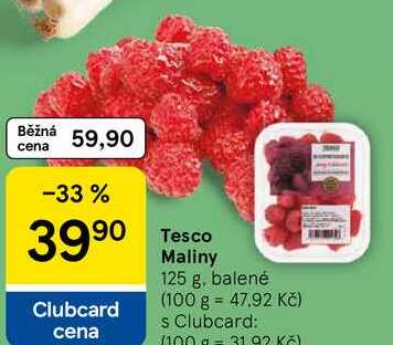 Tesco Maliny, 125 g, balené 
