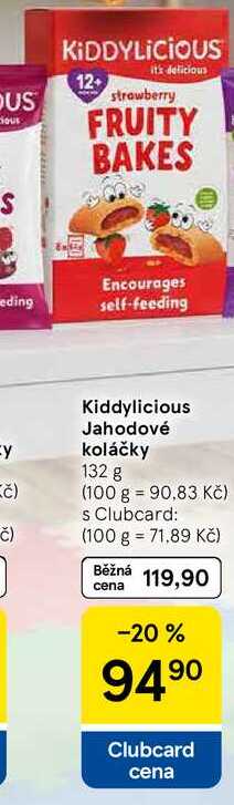 Kiddylicious Jahodové koláčky, 132 g