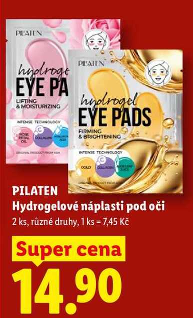 PILATEN Hydrogelové náplasti pod oči, 2 ks