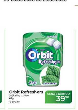 Orbit Refreshers žvýkačky v dóze 67g