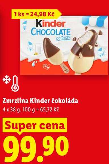 Zmrzlina Kinder čokoláda, 4x 38 g