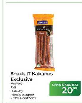 Snack IT Kabanos Exclusive Vepřový 50g