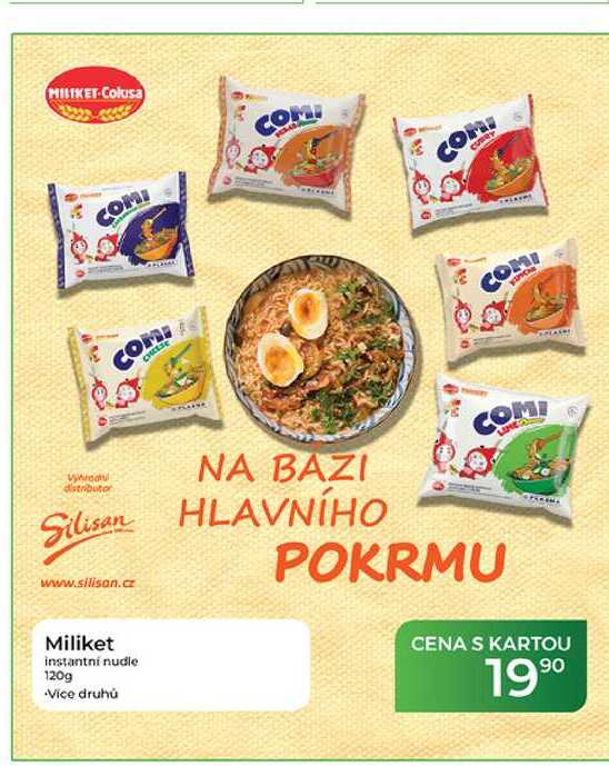 Miliket instantní nudle 120g