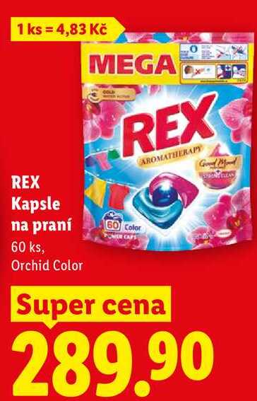 REX Kapsle na praní, 60 ks