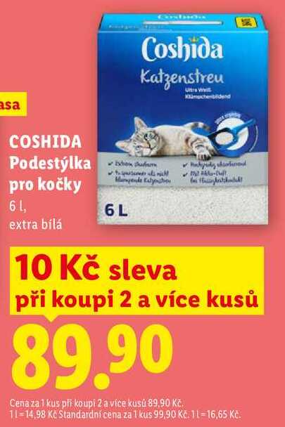 COSHIDA Podestýlka m pro kočky, 6 l