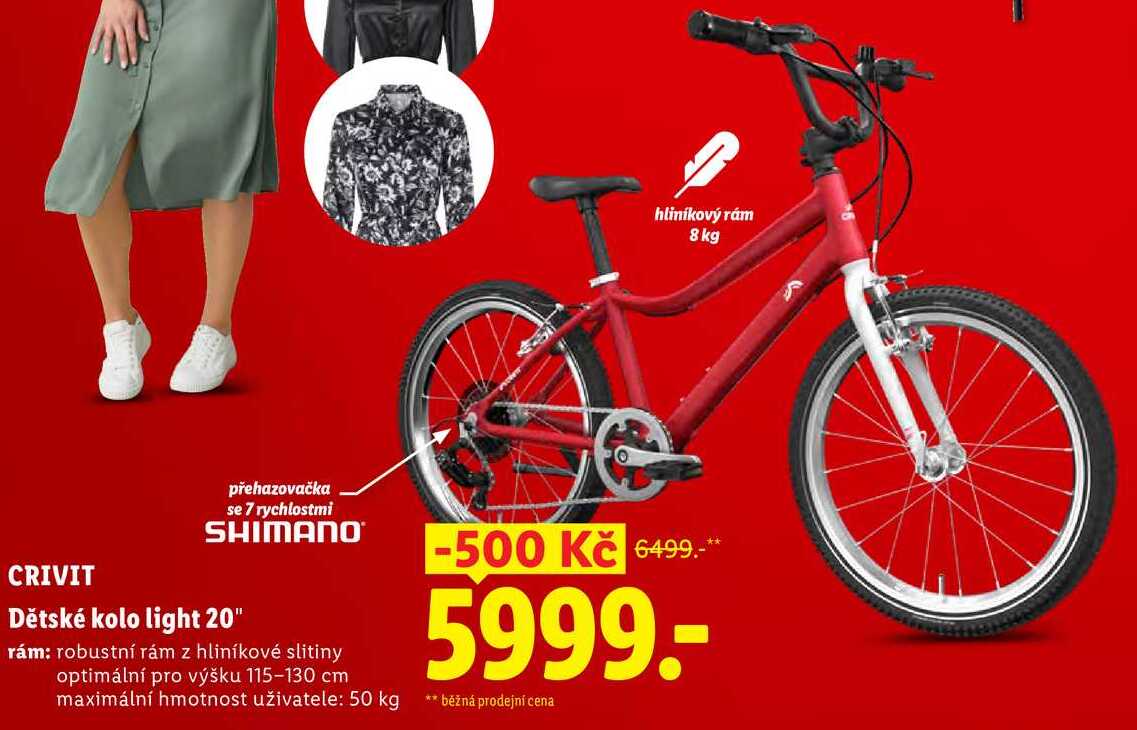 CRIVIT Dětské kolo light 20" 