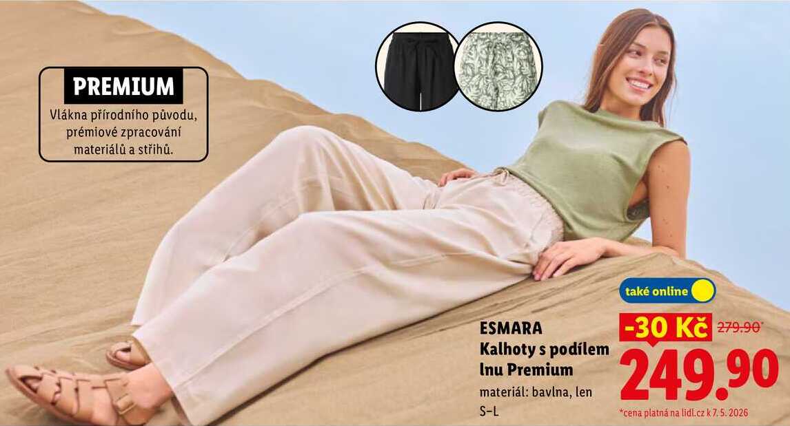 ESMARA Kalhoty s podílem Inu Premium 