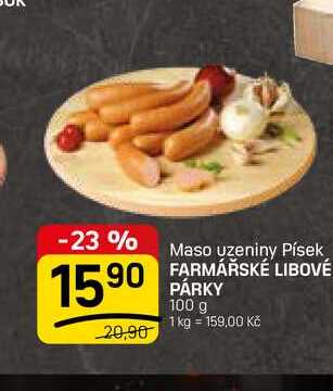 FARMÁŘSKÉ LIBOVÉ PÁRKY 100 g