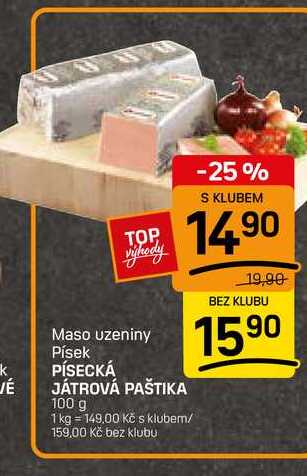 PÍSECKÁ JÁTROVÁ PAŠTIKA 100 g