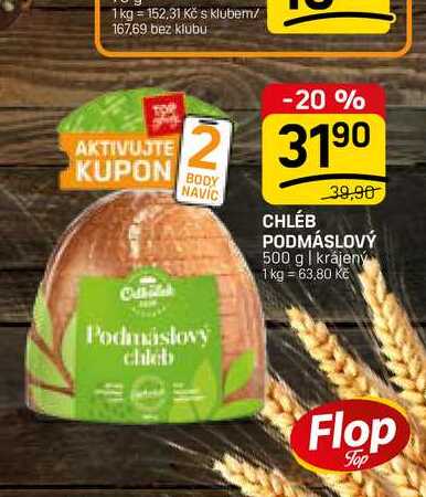 CHLÉB PODMÁSLOVÝ 500 g | krájený