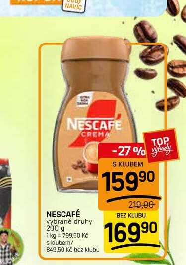 NESCAFÉ vybrané druhy 200 g