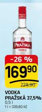 VODKA 229,90 PRAŽSKÁ 37,5% 0,5l
