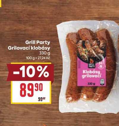 Grill Party Grilovací klobásy 330 g