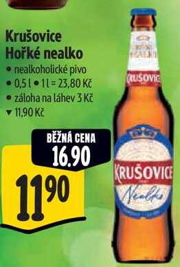 Krušovice Hořké nealko, 0,5 l