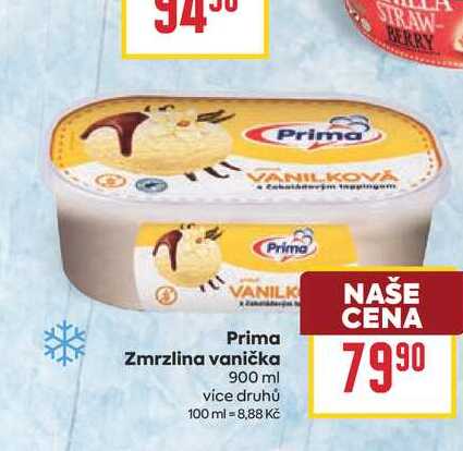 Prima Zmrzlina vanička 900 ml 