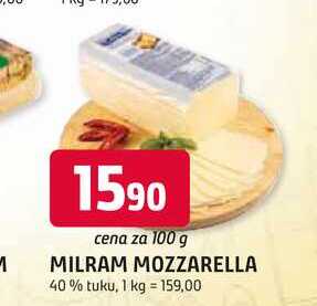 MILRAM MOZZARELLA 40% tuku, 100 g