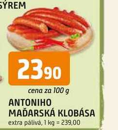 MAĎARSKÁ KLOBÁSA extra pálivá, 100 g