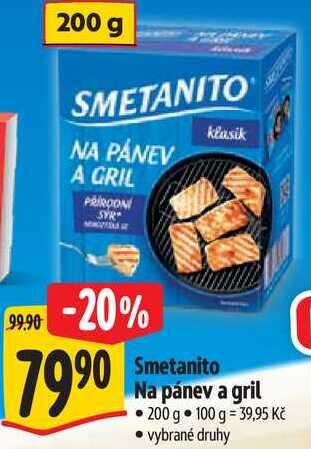 Smetanito Na pánev a gril, 200 g