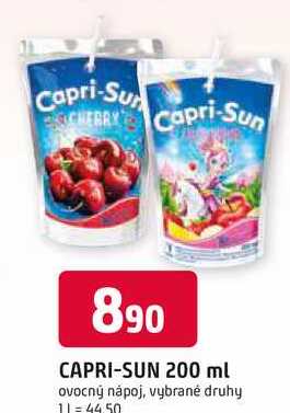 CAPRI-SUN 200 ml ovocný nápoj, vybrané druhy