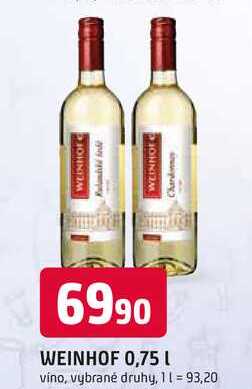 WEINHOF 0,75 L víno