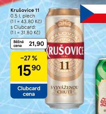 Krušovice 11, 0.5 l, plech