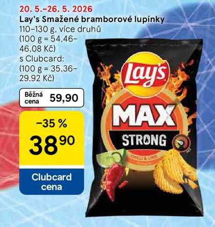 Lay's Smažené bramborové lupínky, 110-130 g, více druhů